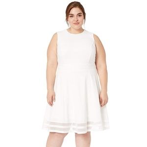 Calvin Klein: Elegant Plus Size White Dress